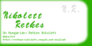 nikolett retkes business card